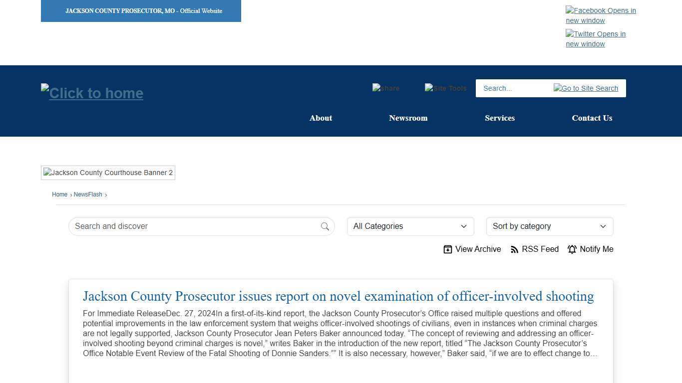 News Flash • Jackson County Prosecutor, MO